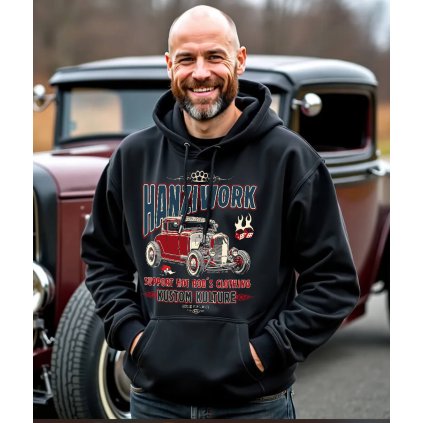 Pánská Mikina Přes Hlavu S Kapucí Kustom Kulture HW model komprese