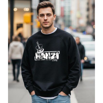 Pánská Oversize Mikina Přes Hlavu Bez Kapuce Crown Model