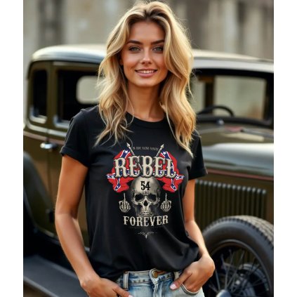 Dámské Tričko S Krátkým Rukávem Rebel Forever modelka komprese