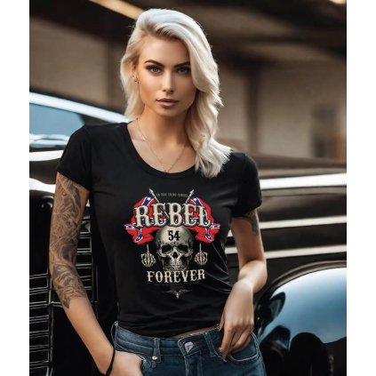 Dámské Tričko S Krátkým Rukávem Rebel Forever modelka kompresing