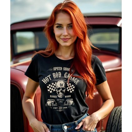 Dámské Tričko S Krátkým Rukávem Speed Shop modelka komprese