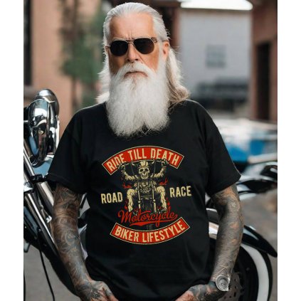 Pánské Tričko S Krátkým Rukávem Ride Till Death model kompresed