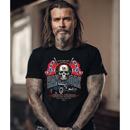 Pánské Tričko S Krátkým Rukávem Rebel Kustom Kulture model komprese