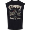 Pánské Tričko Bez Rukávu Chopper Born To Ride Záda komprese