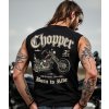 Pánské Tričko Bez Rukávu Chopper Born To Ride Záda Model komprese