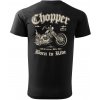 Pánské Tričko S Krátkým Rukávem Chopper Born To Ride Záda daceb8 komprese
