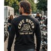 Pánské Tričko S Dlouhým Rukávem Cafe Racer Speed Killer Ton Up Boy Záda Model komprese