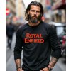 Pánské Tričko S Dlouhým Rukávem Royal Enfield nápis model komprese