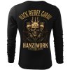 Pánské Tričko S Dlouhým Rukávem Hanziwork Black Rebel Garage Záda komprese