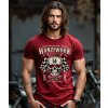 Pánské Tričko S Krátkým Rukávem červené Hanziwork Skull Model komprese
