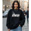 Dámská Oversize Mikina Přes Hlavu Bez Kapuce Crown Modelka