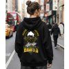 Dámská Oversize Mikina Na Zip S Kapucí Beats záda Modelka