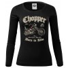 Dámské Tričko S Dlouhým Rukávem Chopper Born To Ride komp