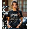 Dámské Tričko S Dlouhým Rukávem Chopper Born To Ride modelka komprese