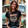 Dámské Tričko S Krátkým Rukávem Retro Cadillac modelka komprese