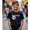 Dětské Tričko Černé S Krátkým Rukávem Speed 54 manekyn komprese