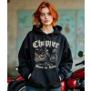 Dámská Mikina Přes Hlavu S Kapucí Chopper Born To Ride modelka komprese