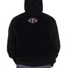 Pánská Černá Mikina Přes Hlavu S Kapucí Logo Santa Muerte Hanzi Work Fan záda komprese