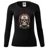 Dámské Tričko S Dlouhým Rukávem Fire Skull komp