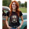 Dámské Tričko S Krátkým Rukávem Fire Skull modelka komprese