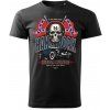 Pánské hot rod tričko Rebel Hanziwork s lebkou a hot rod károu v oldschool kustom stylu
