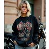 Dámská Mikina Přes Hlavu S Kapucí Chopper Born To Be Wild modelka kompres