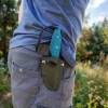 EDC nůž Kres, jeans micarta, modrá
