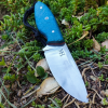 EDC nůž Kres, jeans micarta, modrá