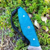 EDC nůž Kres, jeans micarta, modrá