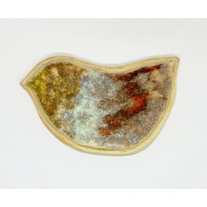 Tácek ptáček větší - sypané sklo