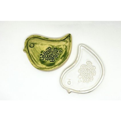 Talíř ptáček dekor