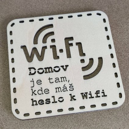 podtacek vtipny napis domov wifi