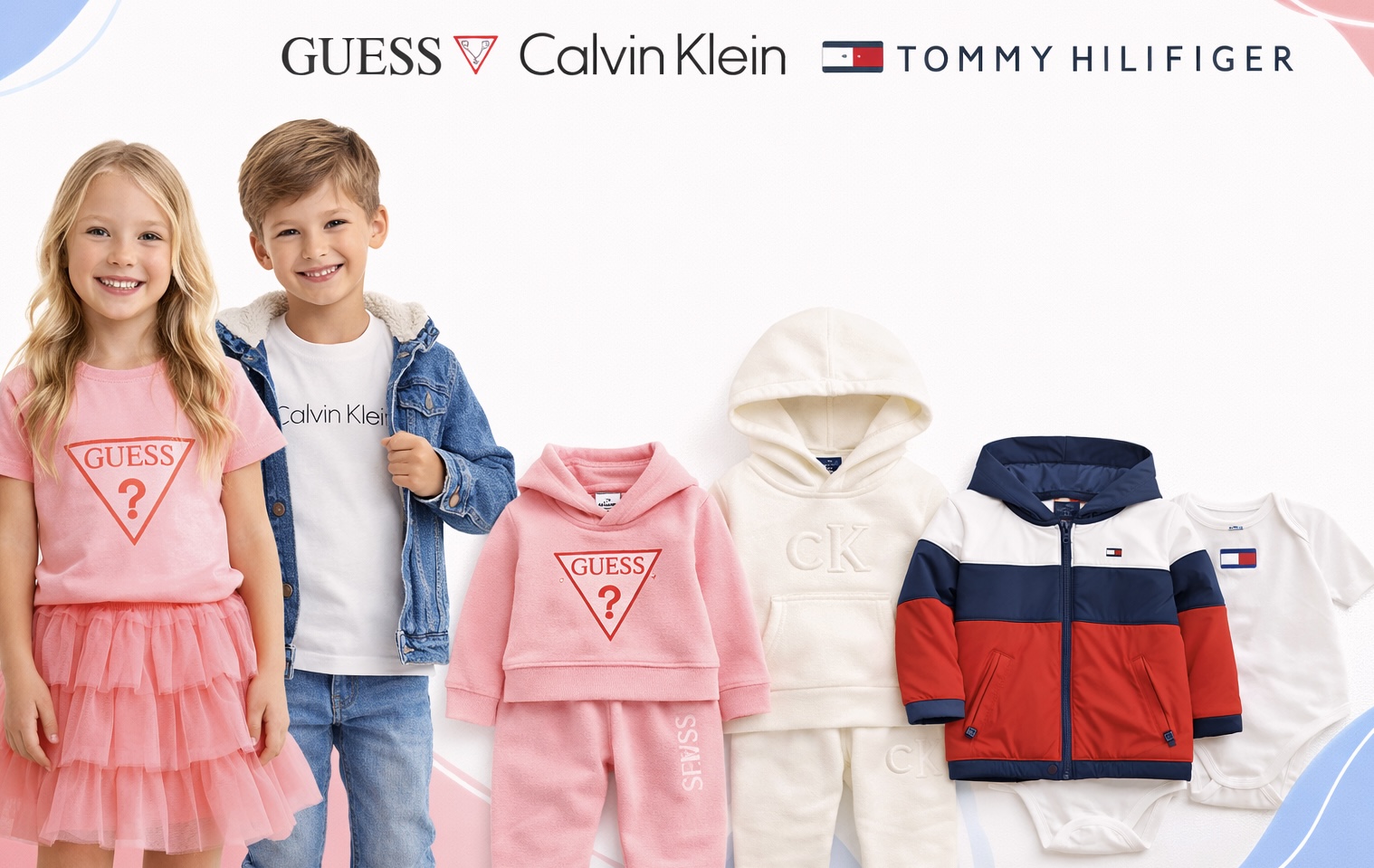 Značkové dětské oblečení Guess, Calvin Klein, Tommy Hilfiger