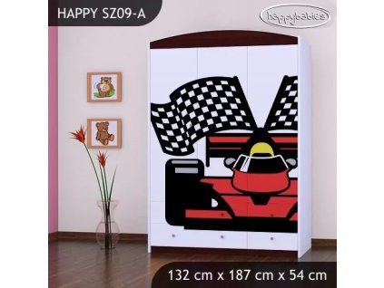 Skříň Happy SZ09 - ferrari (Barva bílá)