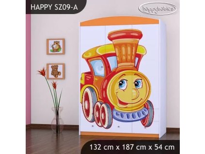 Skříň Happy SZ09 - lokomotiva (Barva bílá)