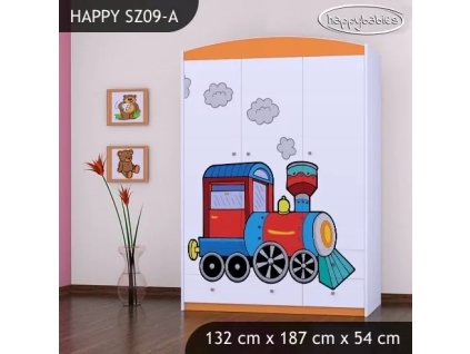 Skříň Happy SZ09 - super lokomotiva (Barva bílá)