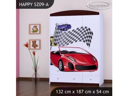Skříň Happy SZ09 - závod (Barva bílá)