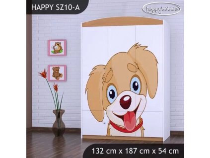 Skříň Happy SZ10 - pejsek (Barva bílá)
