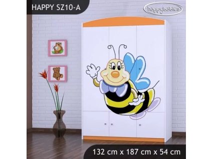 Skříň Happy SZ10 - usměvavá včelka (Barva bílá)