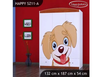 Skříň Happy SZ11 - pejsek (Barva bílá)