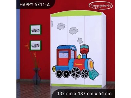 Skříň Happy SZ11 - super lokomotiva (Barva bílá)