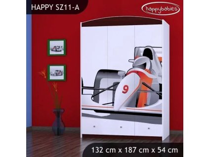 Skříň Happy SZ11 - formule (Barva bílá)
