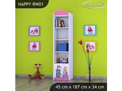 Regál Happy RW01 - princ a princezna (Barva bílá)