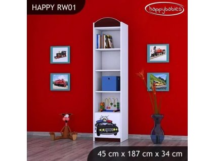 Regál Happy RW01 - policie (Barva bílá)