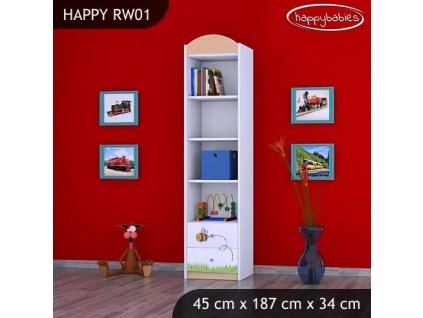 Regál Happy RW01 - včelka (Barva bílá)