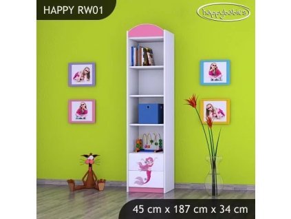 Regál Happy RW01 - mořská víla (Barva bílá)