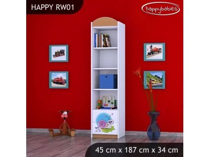 Regál Happy RW01 - slimák (Barva bílá)