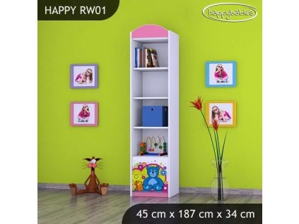 Regál Happy RW01 - veselý medvídek (Barva bílá)