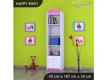 Regál Happy RW01 - zamilovaní králíčci (Barva bílá)