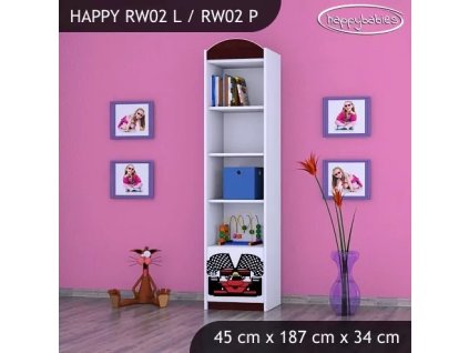 Regál Happy RW02 - ferrari (Barva bílá, Otevírání dvířek pravé)